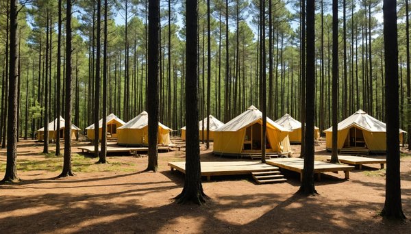 Camping écologique dans les landes : forêt de pins et hébergements verts
